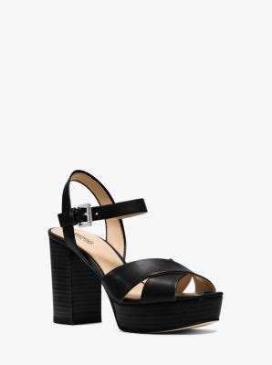 michael kors divia leather platform sandal|MICHAEL Michael Kors Divia Platform Sandals .